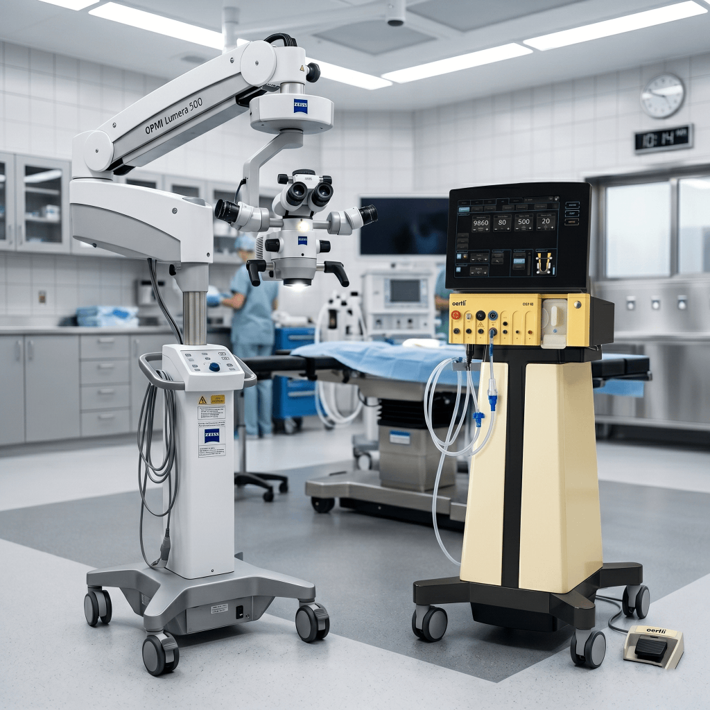 Oertli OS4 y Zeiss Lumera 500 - Equipamiento quirúrgico oftalmológico